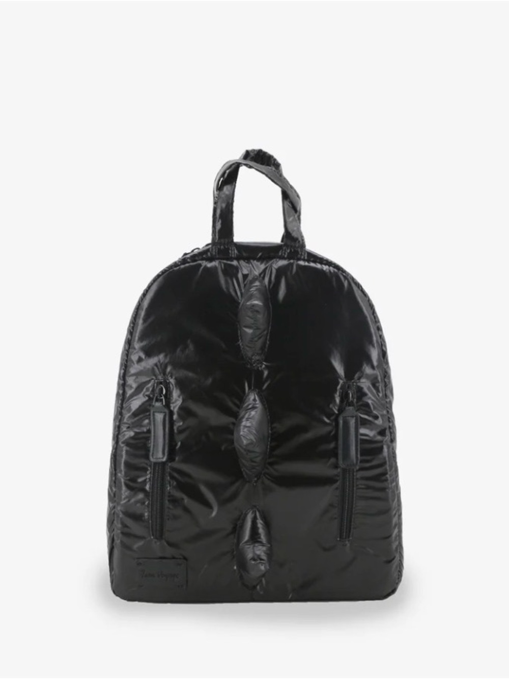 Black Quilted Puffer Backpack - Unbranded